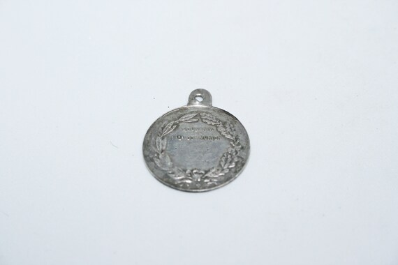 Antique French Silver First Communion Pendant - image 9