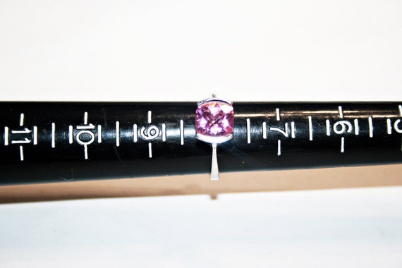 Size 8 - Vintage Pink Crystal and Sterling Silver… - image 4