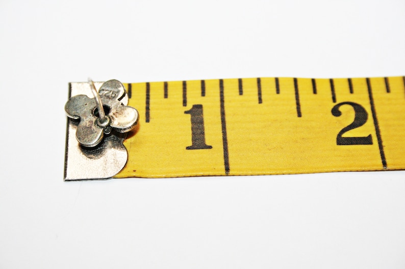 Vintage Garnet and Sterling Silver Stud Earrings