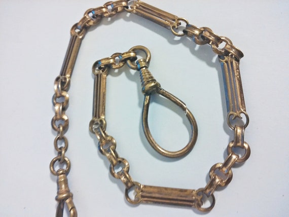 Antique Victorian Gold Filled Watch Chain - image 6