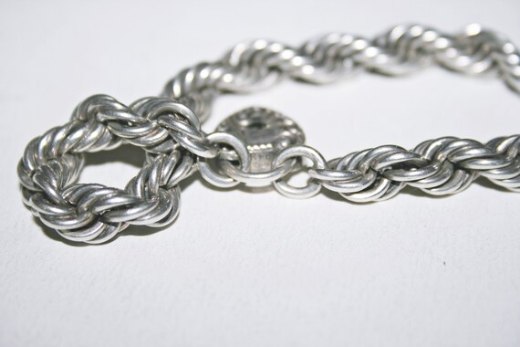 Antique Ornate Sterling Silver Padlock Bracelet - image 8