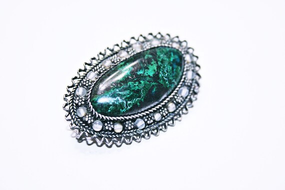 Vintage Large Israeli Eilat Sterling Silver brooch - image 2