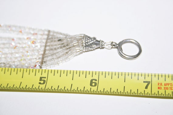 Vintage Artisan Crystal Beaded Bracelet with Ster… - image 3