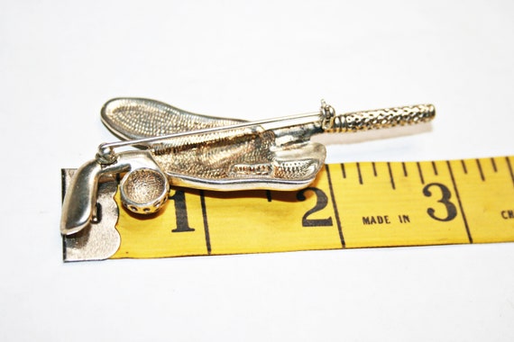 Vintage Sterling Silver Golf Brooch - image 2