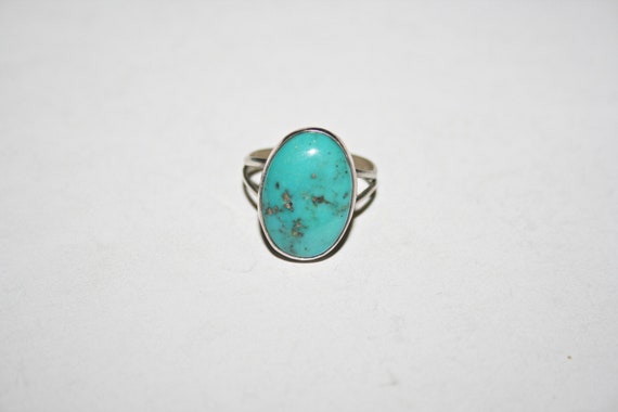 Size 8 - Southwestern Turquoise and Sterling Silv… - image 1