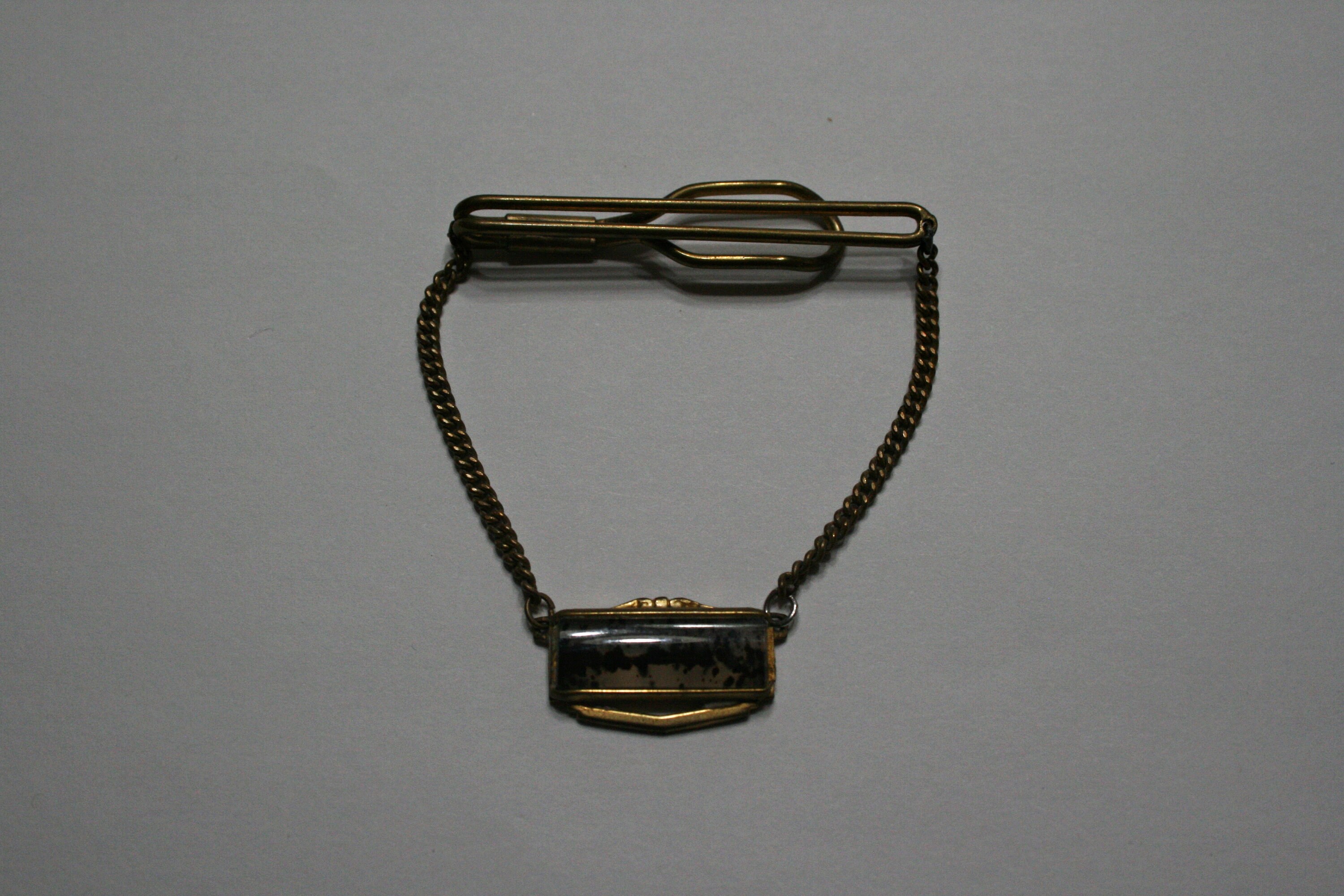 C1930s Antique Art Deco Gold Tone Tie Bar With Polished Etsy