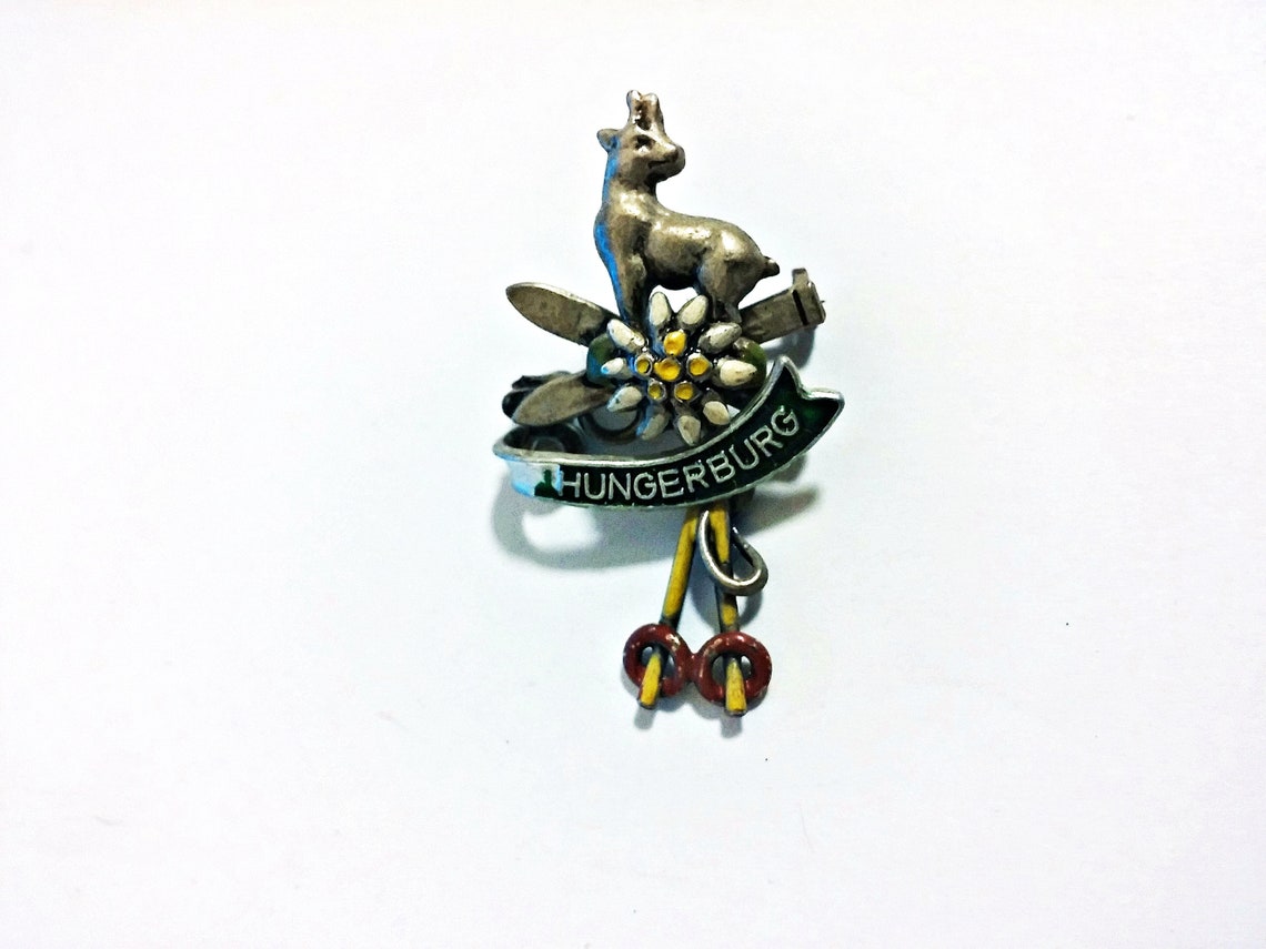 Vintage Hungerburg German Souvenir Pin Hat Badge Etsy
