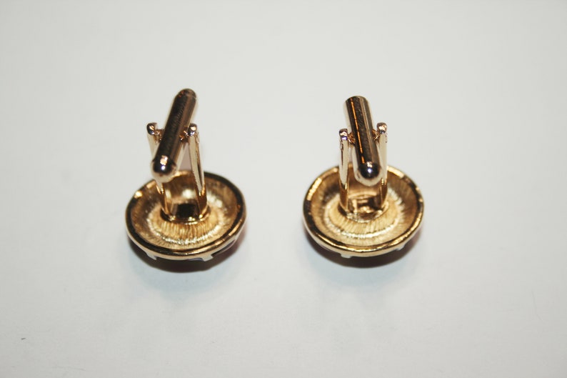 Vintage Red Enamel Cuff Links