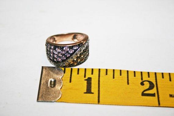 Size 5 - Vintage Sterling Silver Vermeil Ring wit… - image 2