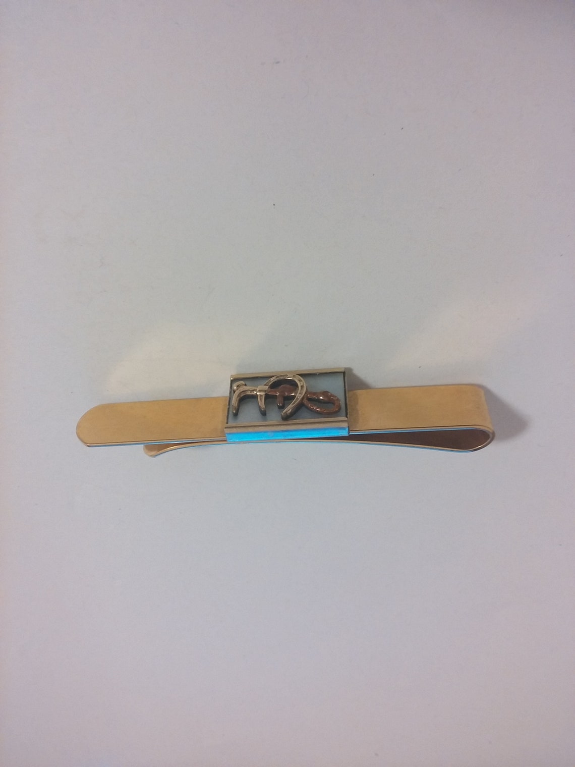 12k Gold Filled Horseshoe Tie Bar Free Shipping Domestic Etsy UK