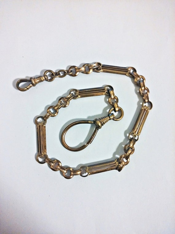 Antique Victorian Gold Filled Watch Chain - image 7