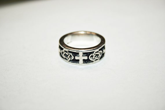 Size 5 - Vintage Sterling Silver Celtic Knot and … - image 1