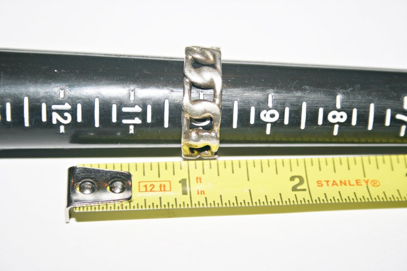 Size 10 Vintage Sterling Silver Chain Ring