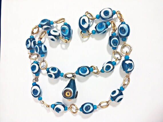 30" Handmade Evil Eye Necklace