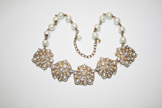 Vintage Talbots Faux Pearl Beaded Necklace - image 1