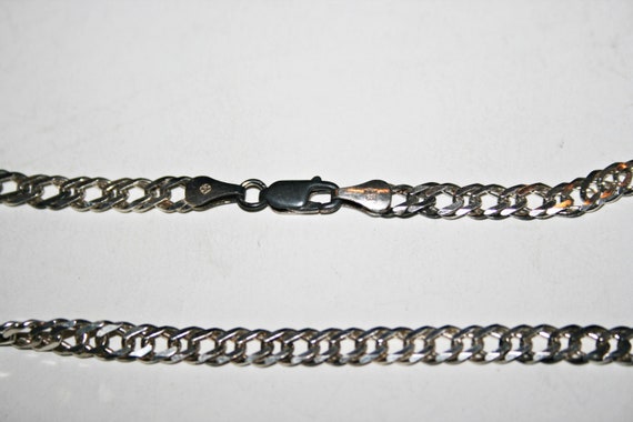 Vintage Wide Sterling Silver Chain Necklace - image 5