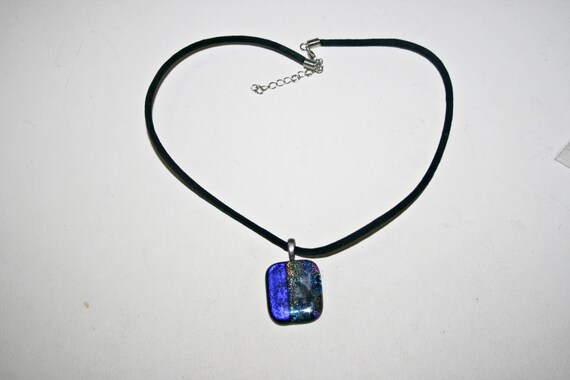 Vintage Artisan Glass Pendant Necklace - image 5