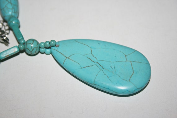 Vintage Turquoise Blue Howlite Necklace - image 7