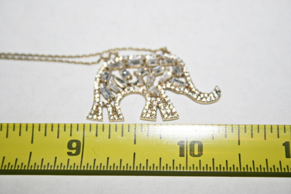 Vintage Sterling Silver Vermeil Elephant Pendant … - image 3