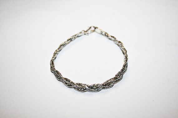 Vintage Wide Sterling Silver Chain Bracelet - image 5