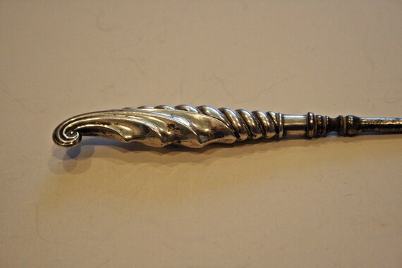 Antique Sterling Silver Button Hook - image 10