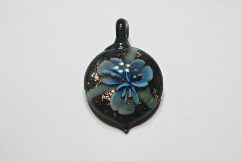 Vintage Murano Style Blue Glass Pendant