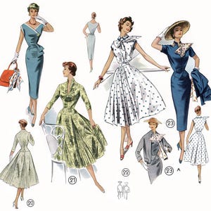 1950s Sewing Pattern Drafting Book: 200+ Vintage Fashions (PDF Download) Lutterloh Golden Rule