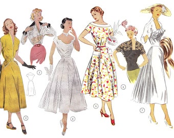 Vintage 1950s Pattern Drafting Book 200+ Patterns Women Men Children Fifties Post War Fashion Dresses Lingerie Suits Lutterloh Golden Rule