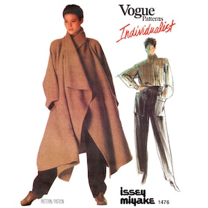 Vintage Vogue Sewing Pattern 1980s Issey Miyake 1476 Size 12 Eighties Vogue Individualist Japanese Designer Sewing Pattern Miyake Pattern