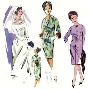 1960年代のヴィンテージ裁縫パターン製図帳 350種類以上のパターン 女性 男性 子供 60年代ファッション ドレス ランジェリー スーツ Lutterloh Golden Rule