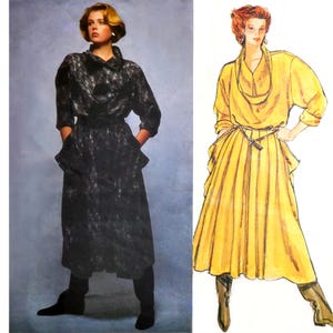 Vintage 1980s Vogue designer sewing pattern V1256, size 14, by Issey Miyake - envelope front close-up