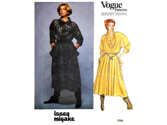 Vintage Issey Miyake Vogue 1980s Dress Sewing Pattern 1256 Size 14 (PDF Pattern)
