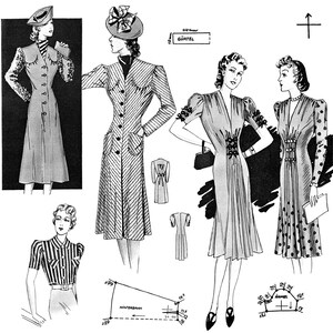 1940s German Sewing Patterns Book: Women, Men, Children (PDF) Lutterloh Golden Rule