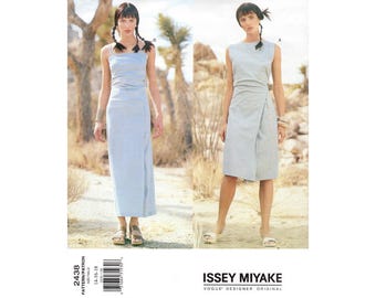 Vintage Vogue Sewing Pattern 2438 Vogue 2438 Japanese Designer Issey Miyake Wrap Dress Pattern Vogue Designer Pattern V2438 1990s Dresses