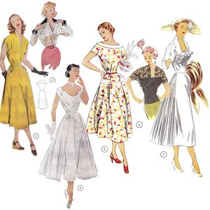 1950年代のヴィンテージパターン製図帳 200種類以上のパターン 女性 男性 子供 50年代 戦後 ファッション ドレス ランジェリー スーツ Lutterloh Golden Rule