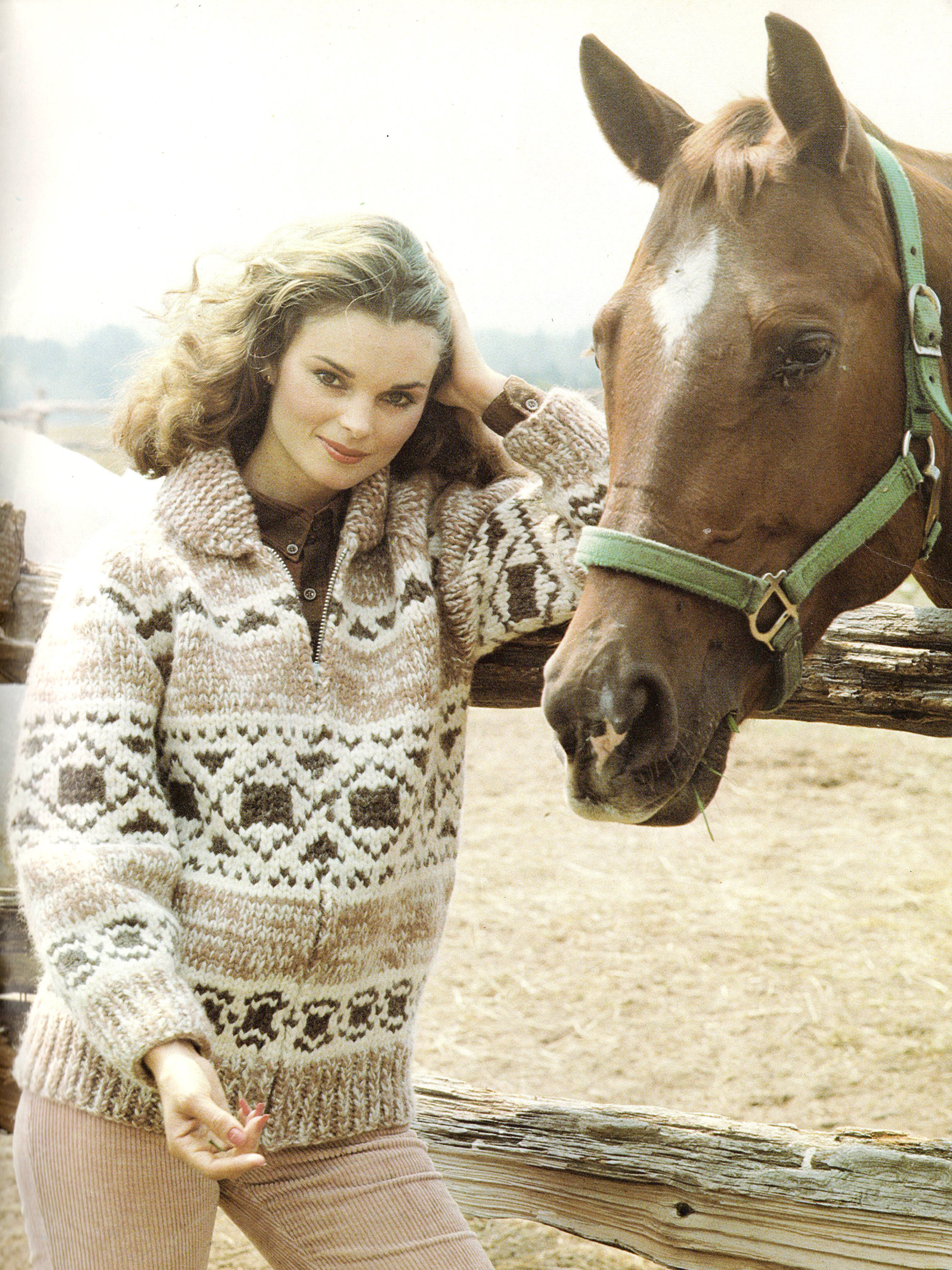 Vintage Cowichan Sweater Knitting Pattern, Unisex Graph Designs