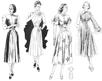 Vintage 1940s Pattern Drafting Book 200+ Patterns Women Men Children Forties Post War Fashion Dresses Lingerie Suits Lutterloh Golden Rule