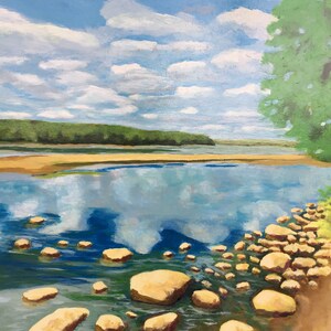 Cotton Sky Original Acrylic Painting
