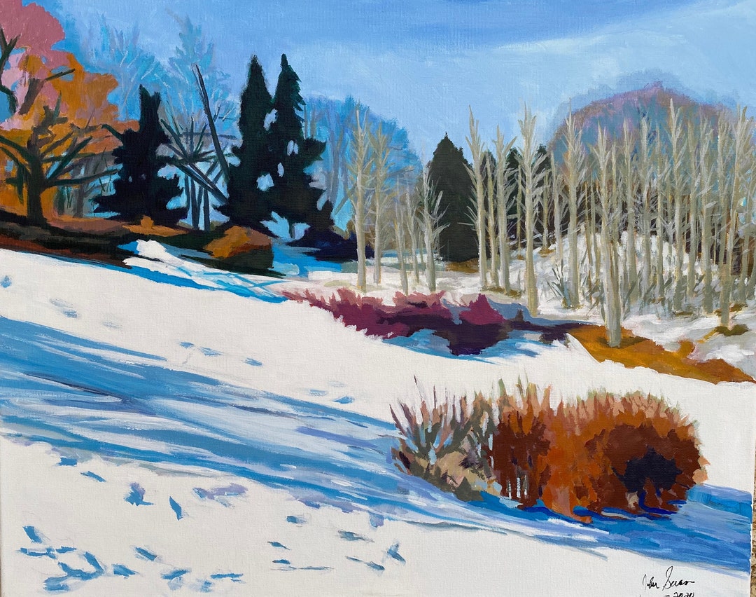 Deep Freeze Original Acrylic Painting on Canvas Unframed Etsy