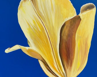 Yellow Tulip Original Acrylic Painting