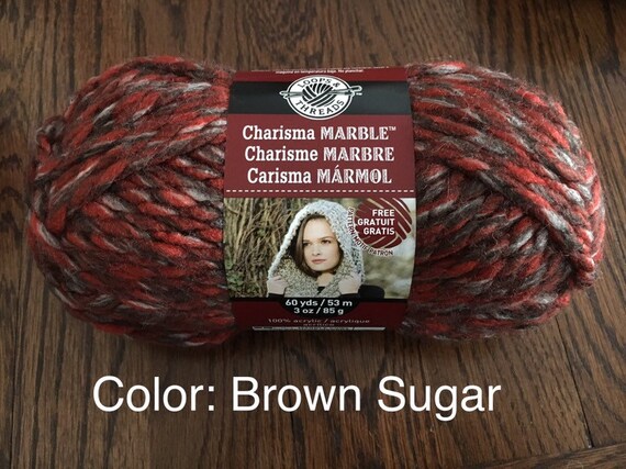 Loops /& Threads Charisma Marble yarn brown sugar 3oz skein knitting crochet