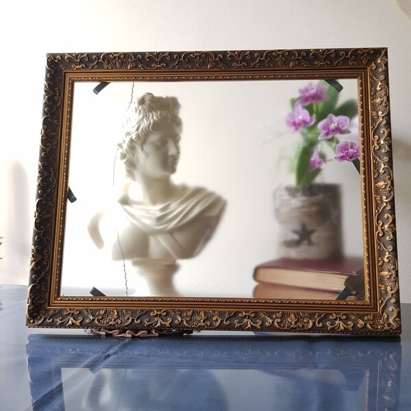 Mirrored Glass Picture Frame Etsy