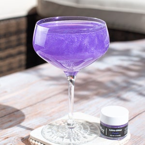 Purple Edible Glitter For Drinks, Cocktails, Beer, Garnish Glitters & Beverages -  Edible Glitter