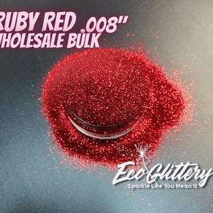 Ruby Red Biodegradable Glitter – Ultrafine .008, Body Safe