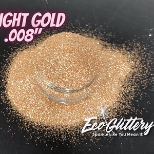 Light Gold Biodegradable Glitter | Cosmetic glitter |.008 Ultrafine | wholesale biodegradable glitter for resin, lip gloss, tumbler, eye