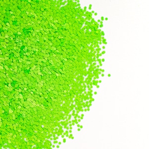 Lit Green, Neon Blacklight Glitter,  .062&quot; Chunky, UV reactive powder, glitter for makeup, nails, rave glitter, festival glitter, neon