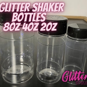 Glitter Shaker Bottles | 2 oz 4 oz 8 oz | craft projects, glitter, spices, powder container