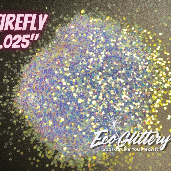 Firefly Bulk - Biodegradable Cosmetic grade chunky glitter | .025" hex| Body Safe| glitter eyeshadow, lip gloss, tumbler, resin, compostable