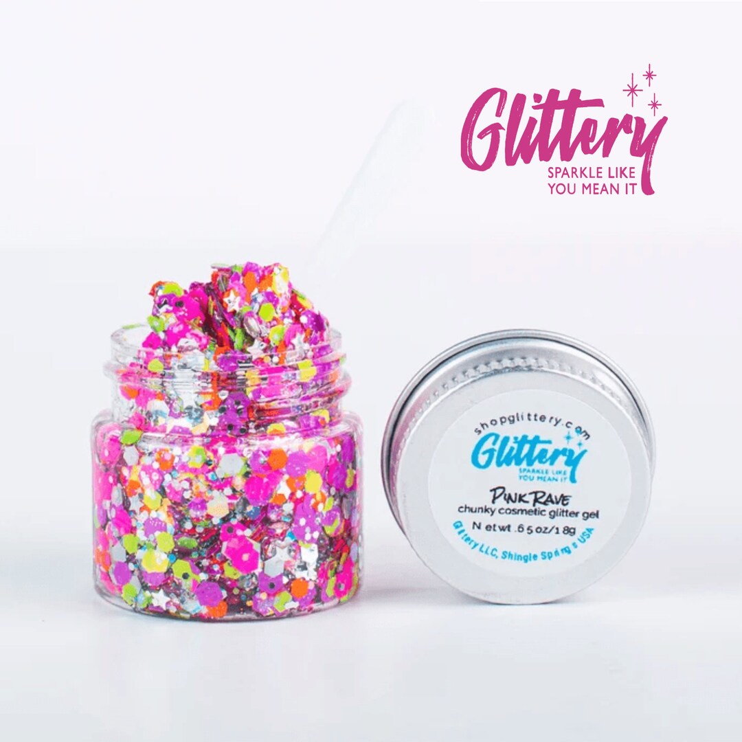 Pink Rave Chunky Glitter Gel – Cosmetic Festival Glitter - Etsy