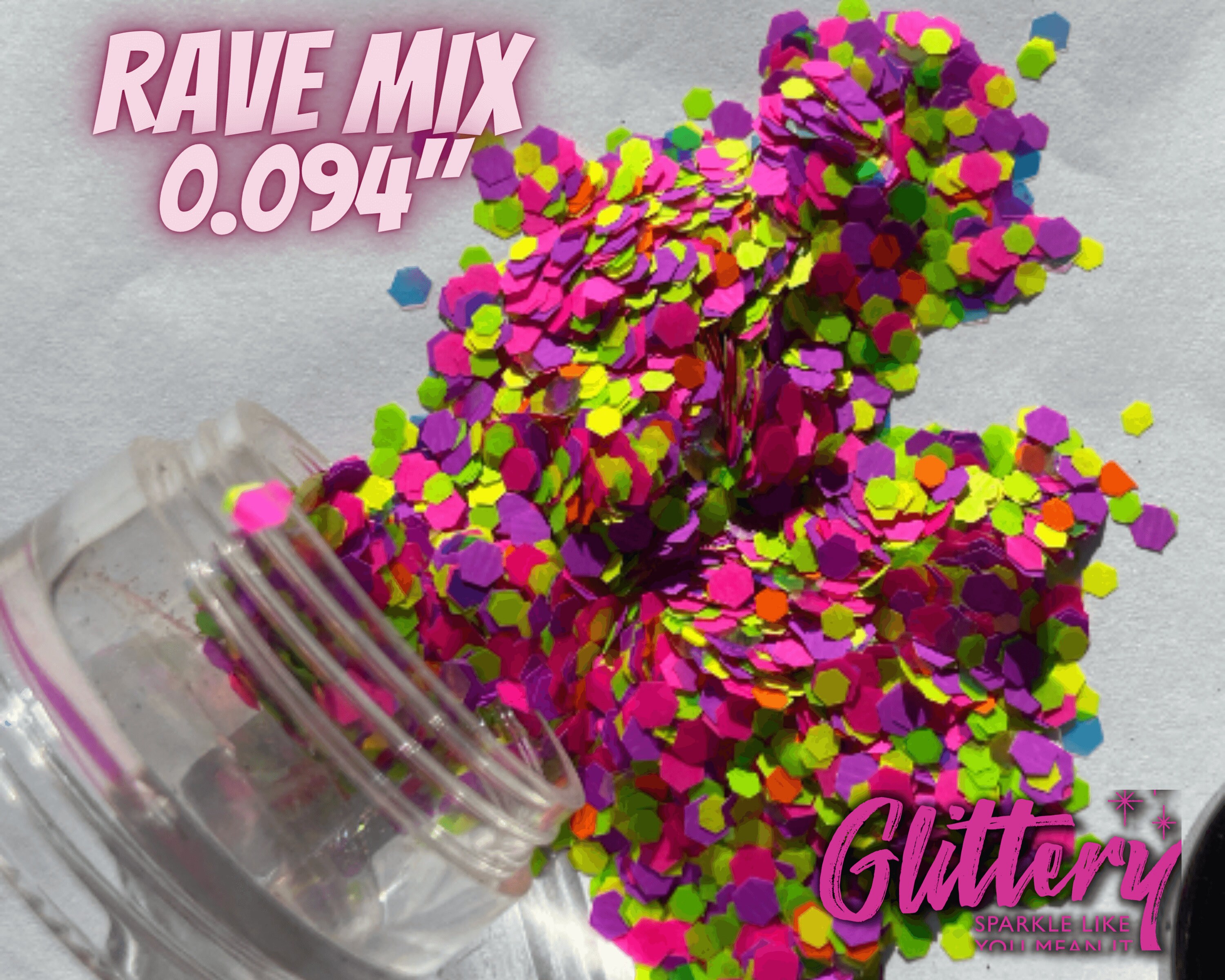 At Atticus luge Pink Rave Mix Chunky Glitter UV Reactive Glitter Mix - Etsy